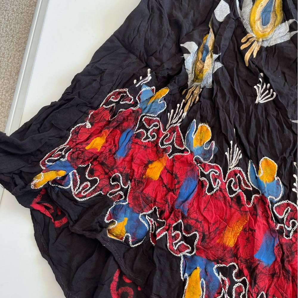 NWT ASHA Black Embroidered Sleeveless Casual Dress- boho - Picture 2 of 8